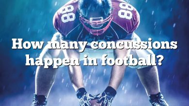 How many concussions happen in football?