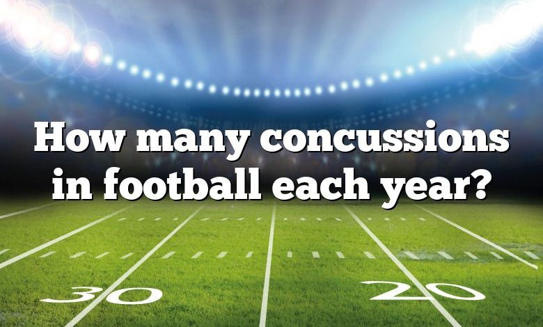 How many concussions in football each year?