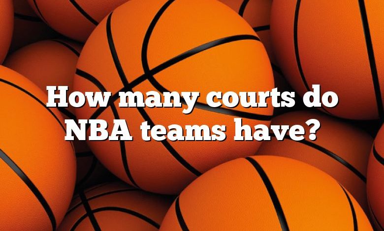 How many courts do NBA teams have?