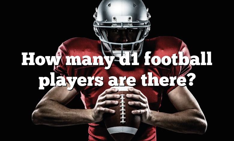 How many d1 football players are there?