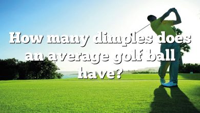 How many dimples does an average golf ball have?