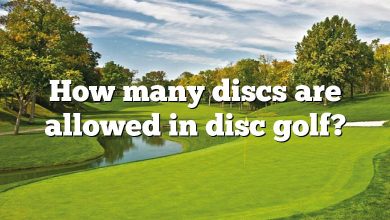 How many discs are allowed in disc golf?