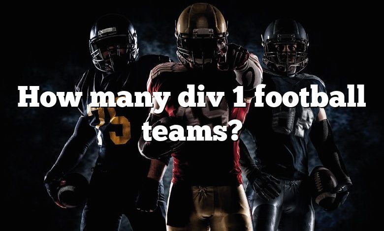 How many div 1 football teams?