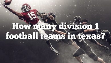 How many division 1 football teams in texas?