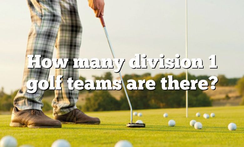 How many division 1 golf teams are there?