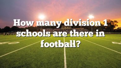 How many division 1 schools are there in football?