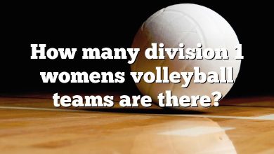 How many division 1 womens volleyball teams are there?