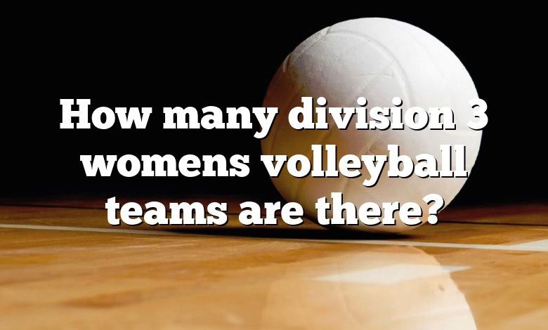 How many division 3 womens volleyball teams are there?