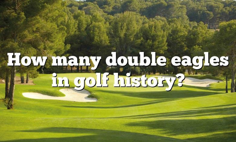 How many double eagles in golf history?