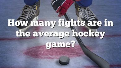 How many fights are in the average hockey game?