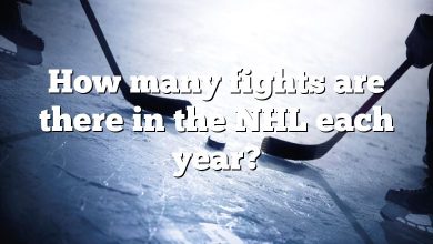 How many fights are there in the NHL each year?