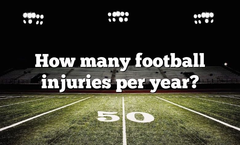 How many football injuries per year?