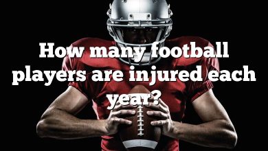 How many football players are injured each year?