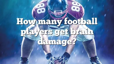 How many football players get brain damage?