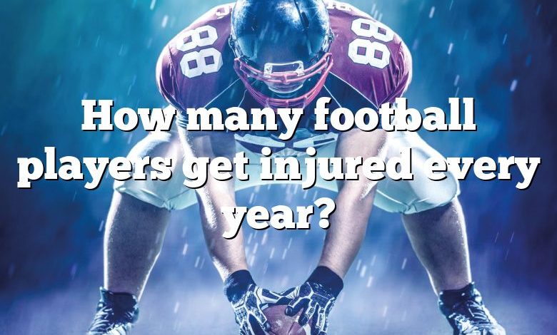 How many football players get injured every year?