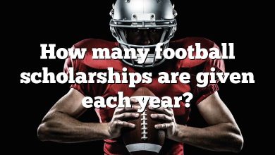 How many football scholarships are given each year?