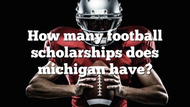 How many football scholarships does michigan have?