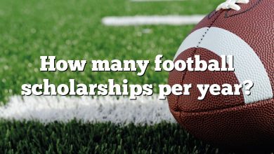 How many football scholarships per year?