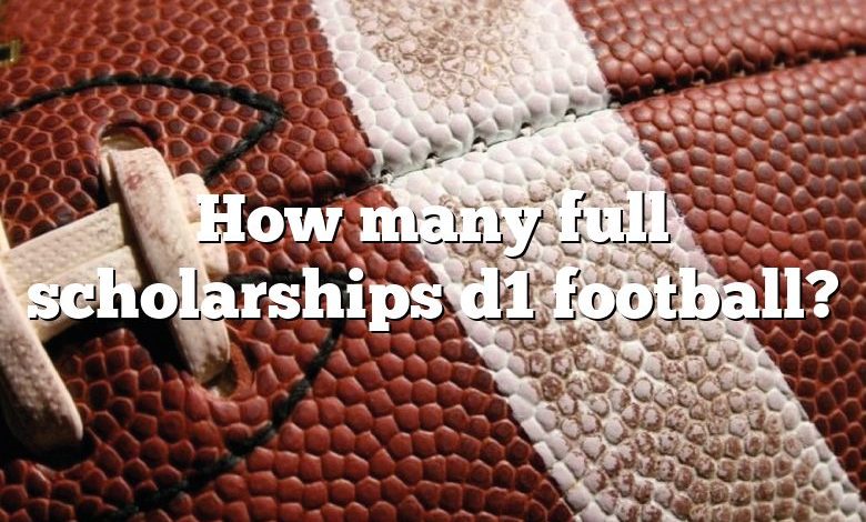 How many full scholarships d1 football?