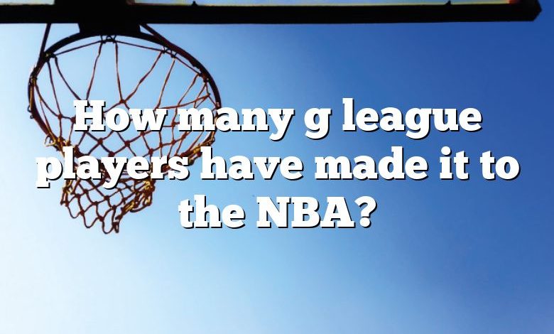 How many g league players have made it to the NBA?