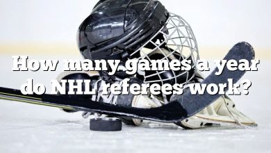 How many games a year do NHL referees work?