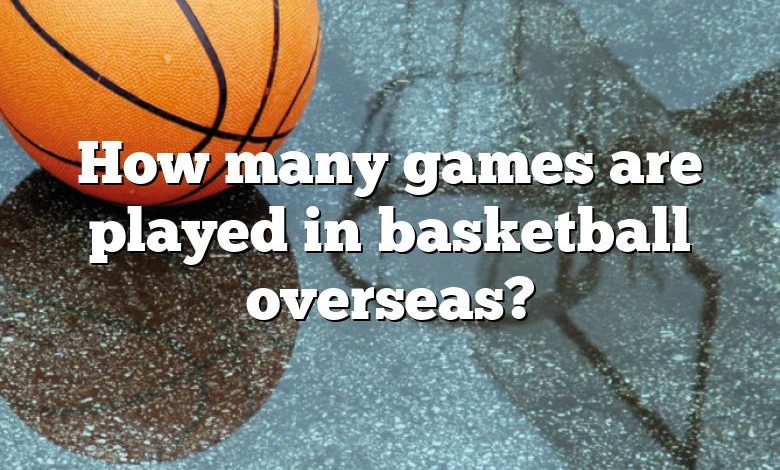 How many games are played in basketball overseas?