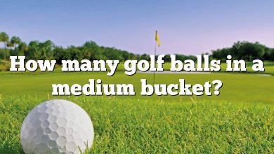 How many golf balls in a medium bucket?