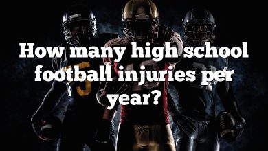 How many high school football injuries per year?