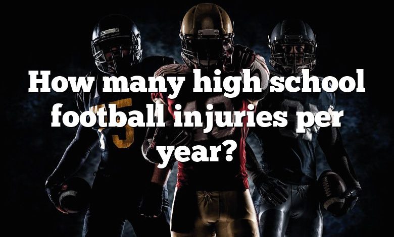 How many high school football injuries per year?