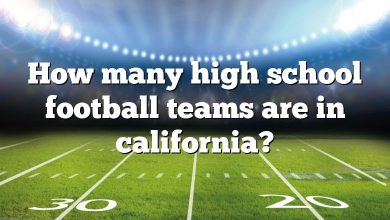 How many high school football teams are in california?