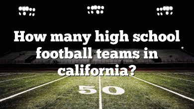 How many high school football teams in california?