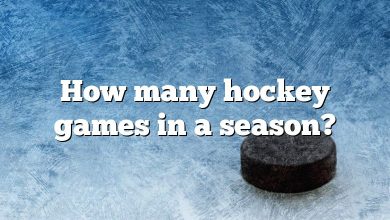 How many hockey games in a season?