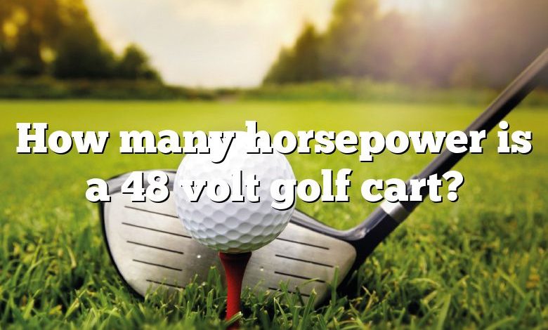 How many horsepower is a 48 volt golf cart?