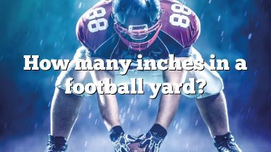 How many inches in a football yard?