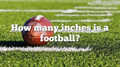 How many inches is a football?