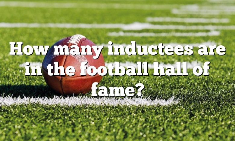 How many inductees are in the football hall of fame?