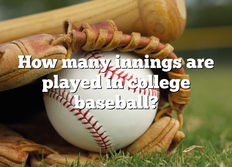 How Many Innings Can A College Pitcher Pitch