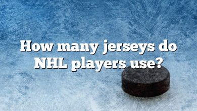 How many jerseys do NHL players use?