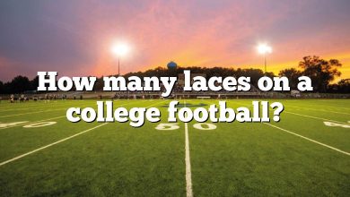 How many laces on a college football?