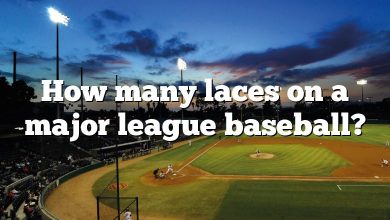 How many laces on a major league baseball?