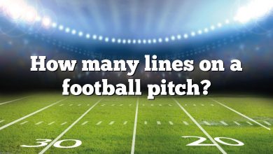 How many lines on a football pitch?