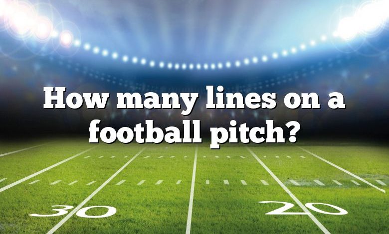 How many lines on a football pitch?