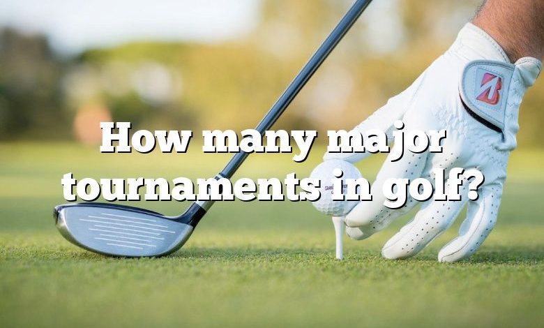 How many major tournaments in golf?