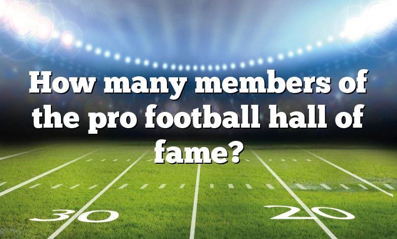 How many members of the pro football hall of fame?