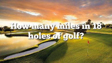 How many miles in 18 holes of golf?