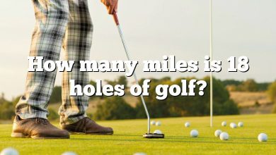 How many miles is 18 holes of golf?