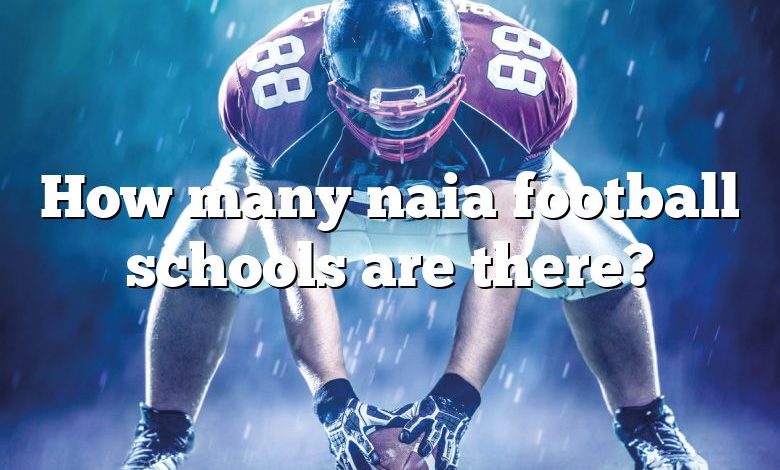 How many naia football schools are there?