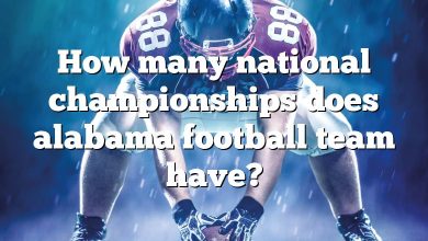 How many national championships does alabama football team have?