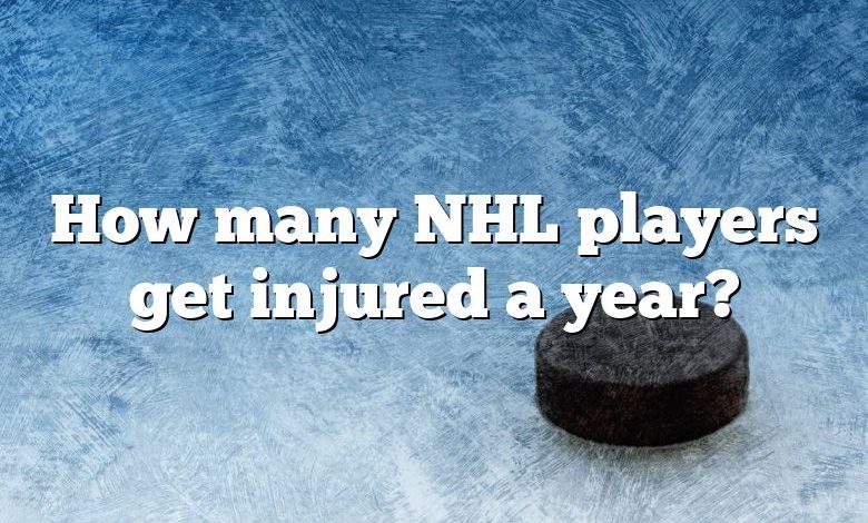 How many NHL players get injured a year?