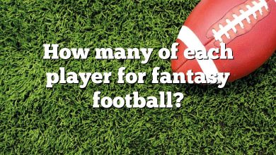 How many of each player for fantasy football?